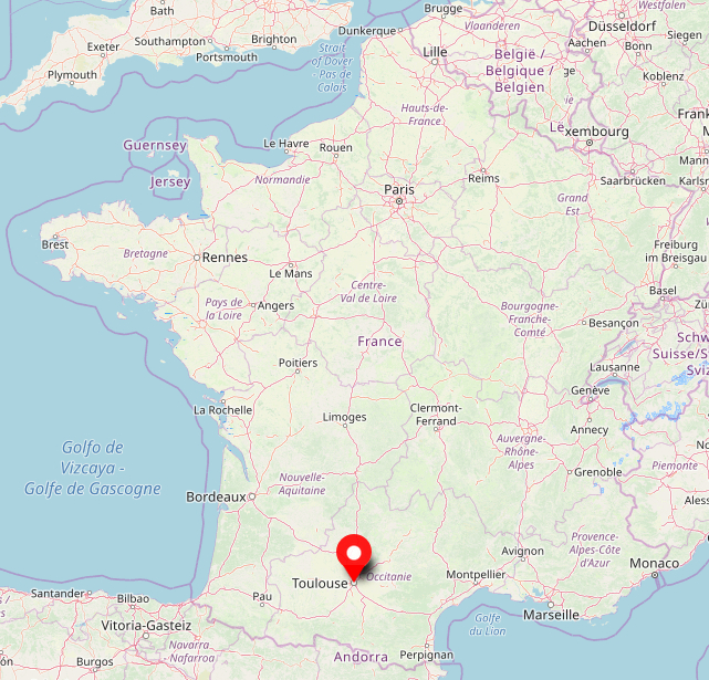 Toulouse on the map